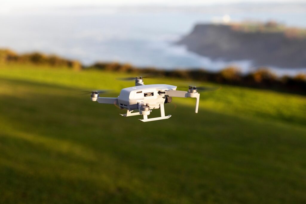 drone footage, drone view, light house, walking girl, walking alone, garden view, back view, happy, sea side, aerial view, rabbit, birds, animals, nature, sky, weather