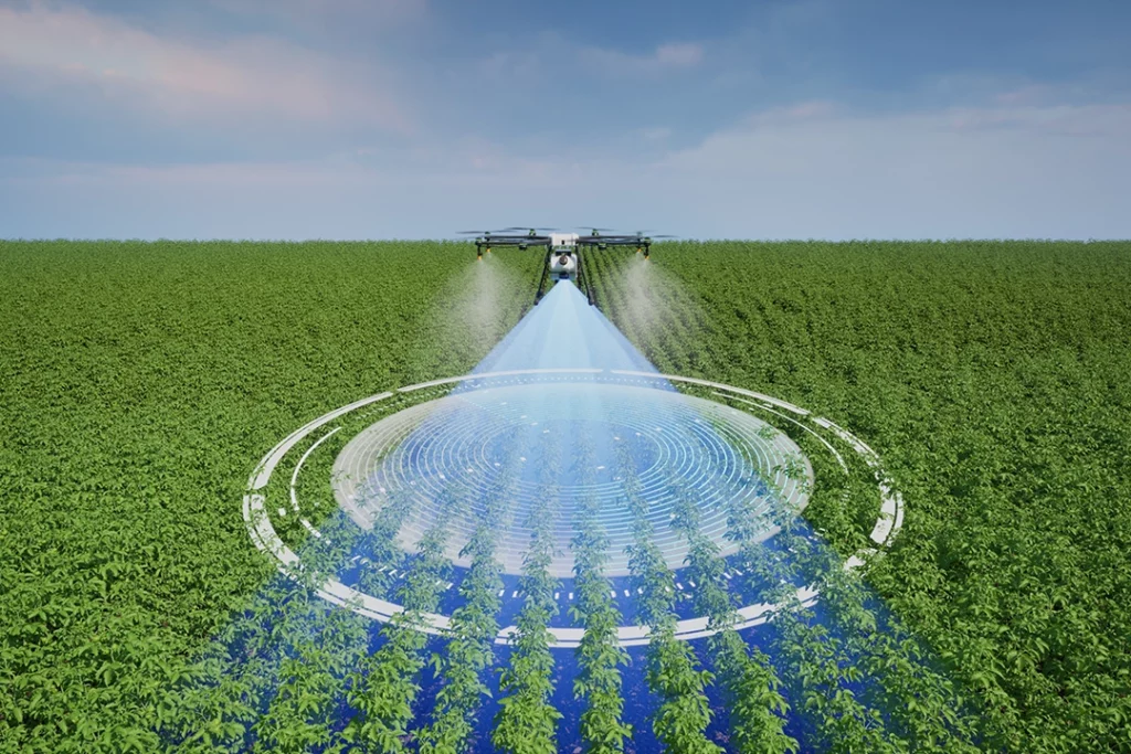 Agriculture drone using lidar scanning