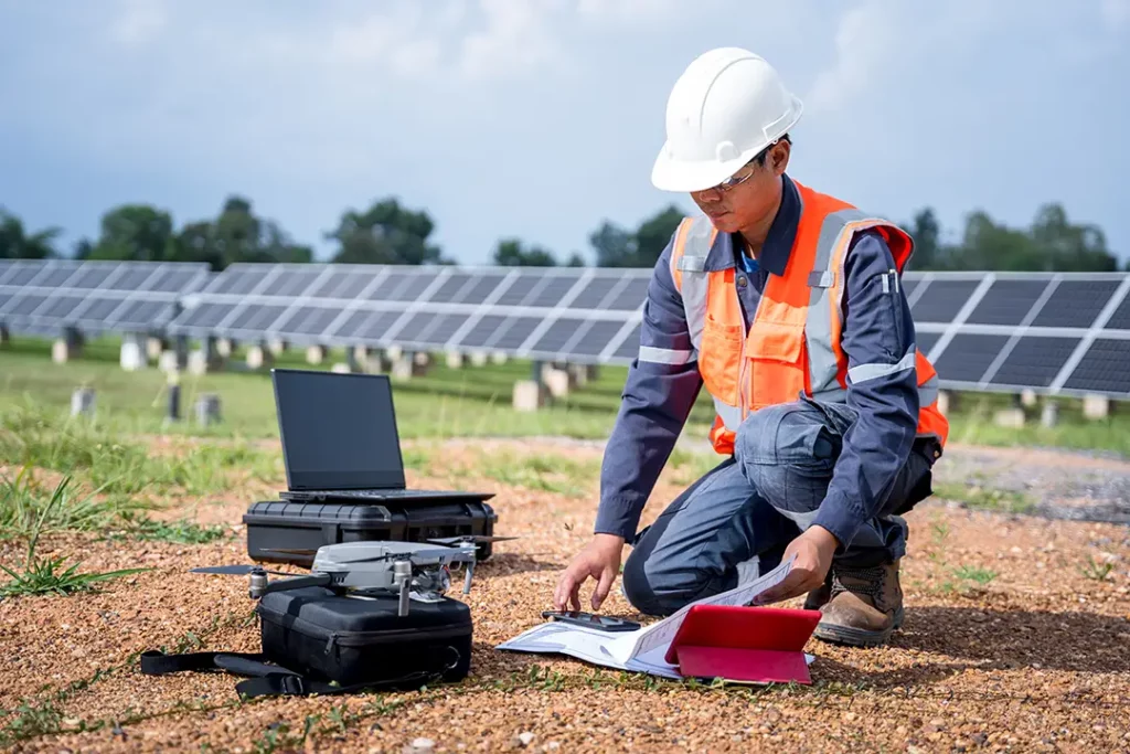 Drone for solar panel inspections