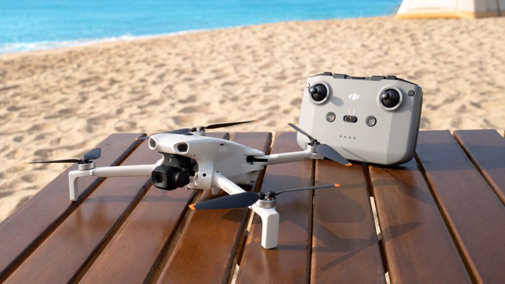 DJI Lito 1 and RC-N3 controller on a wooden bench