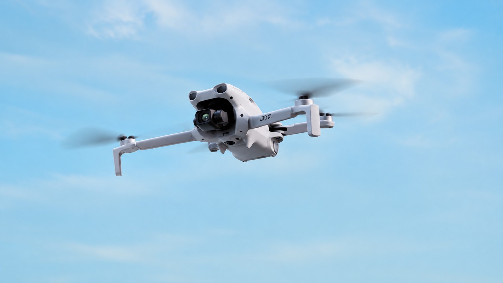 DJI Lito X1 flying with its arms extended